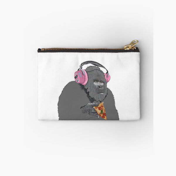 Item preview, Gorilla eating pizza designed and sold by m-yoga-store.