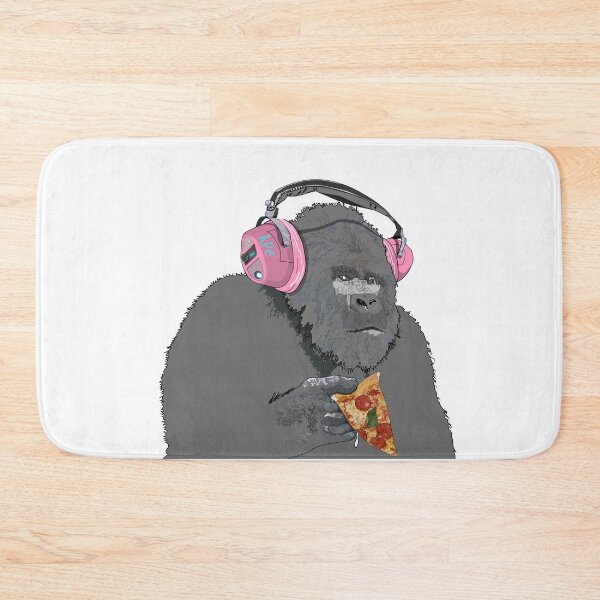 Item preview, Gorilla eating pizza designed and sold by m-yoga-store.