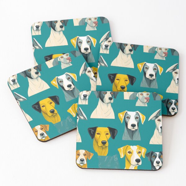 Item preview, Dog Boring Faces, Forest, Animal, Pet, Wildlife, Seamless,Pattern, Cute, Sealife, Sand designed and sold by puppynpaw.