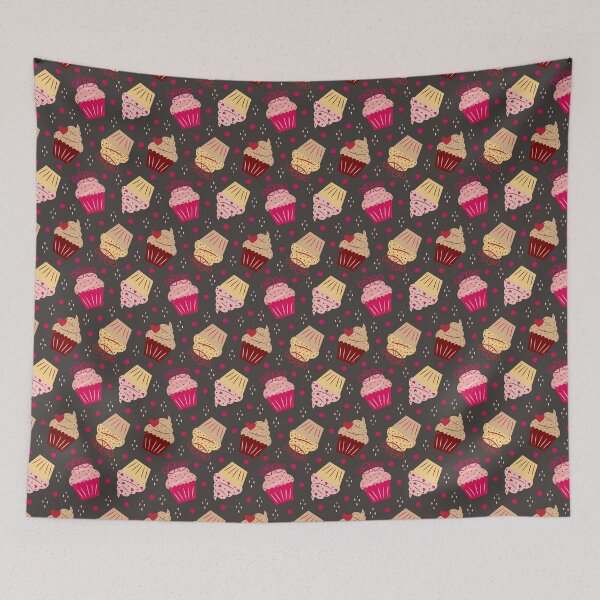 Item preview, Valentines Day Cupcakes Pattern designed and sold by draftsxdoodles.