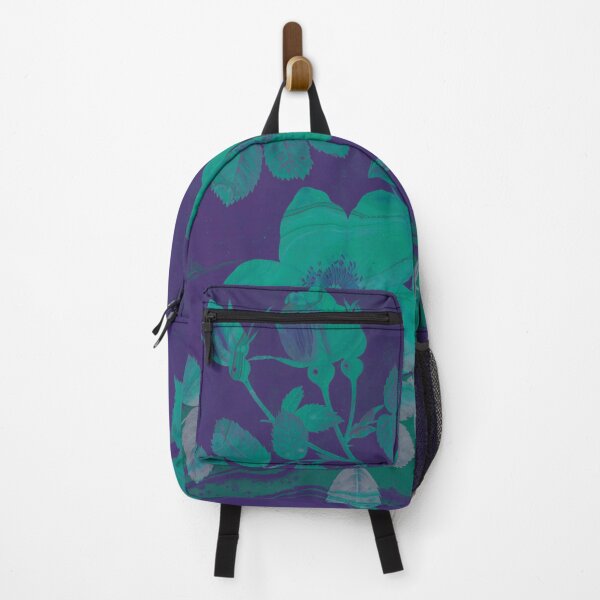 Item preview, Turquoise flowers on  violet background designed and sold by ViridisArt.