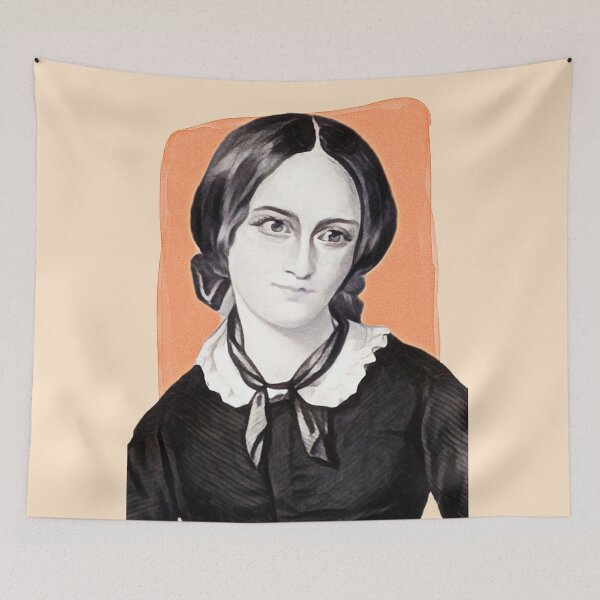 Item preview, English Novelist Emily Brontë - orange - illustration  designed and sold by Litstoy.