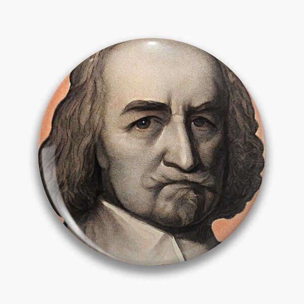 Item preview, English Philosopher Thomas Hobbes - orange - illustration  designed and sold by Litstoy.
