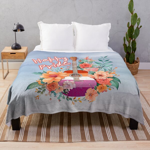 Item preview, LGBTQ Happy Pride, Retro Guitar & Flowers, Lesbian Flag designed and sold by Savchuk-Vova.