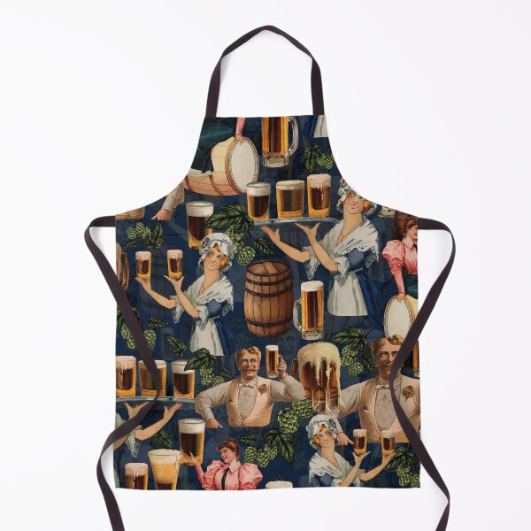 Item preview, the elixir of life - beer - vintage pattern- dark blue Nightgarden designed and sold by UtArt.