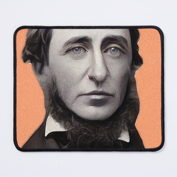 Item preview, American Naturalist Henry David Thoreau - orange - illustration designed and sold by Litstoy.