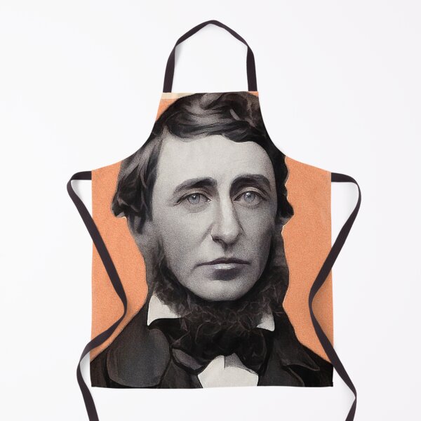 Item preview, American Naturalist Henry David Thoreau - orange - illustration designed and sold by Litstoy.