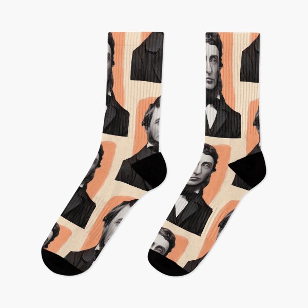 Item preview, American Naturalist Henry David Thoreau - orange - illustration  designed and sold by Litstoy.