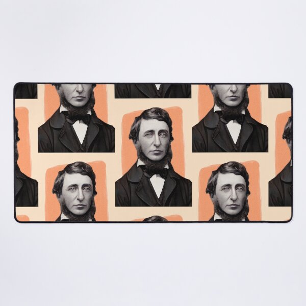 Item preview, American Naturalist Henry David Thoreau - orange - illustration designed and sold by Litstoy.