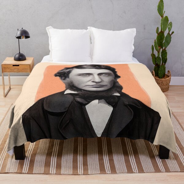 Item preview, American Naturalist Henry David Thoreau - orange - illustration  designed and sold by Litstoy.