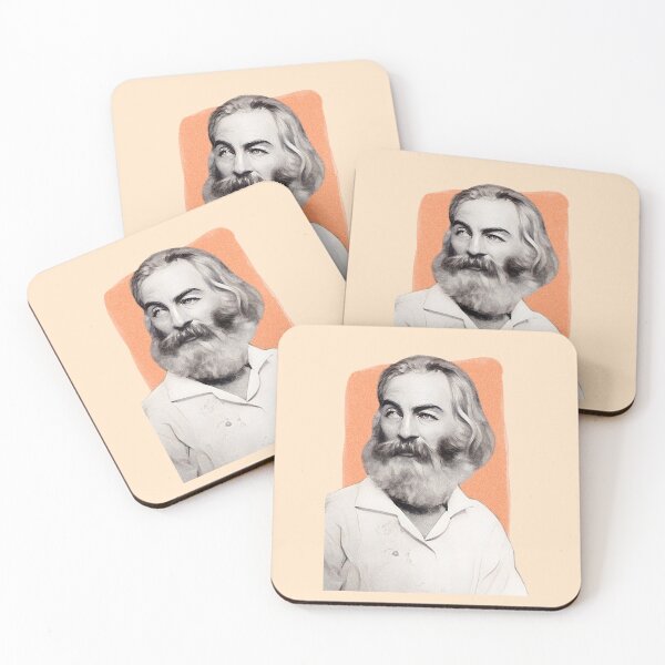 Item preview, American Poet Walt Whitman - orange - illustration  designed and sold by Litstoy.