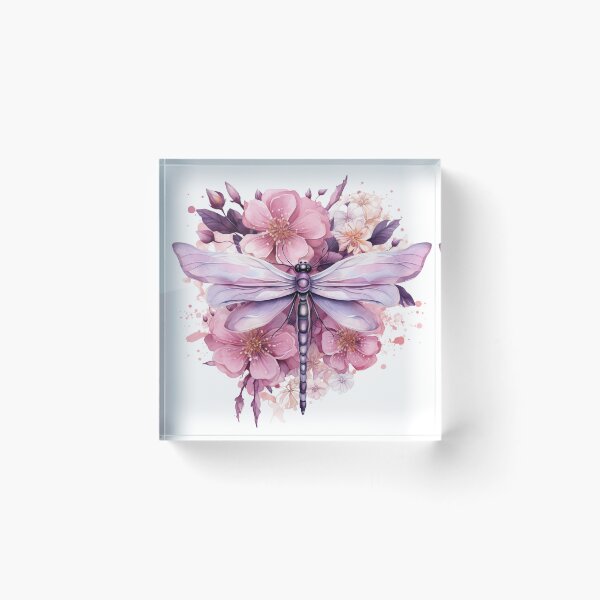 Item preview, Magical Mystical Colorful Watercolor Floral Boho Dragonfly designed and sold by artfulbitsbyk.