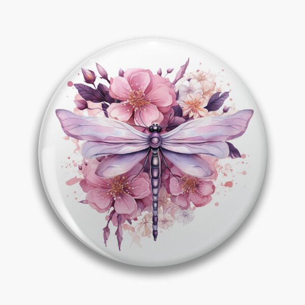 Item preview, Magical Mystical Colorful Watercolor Floral Boho Dragonfly designed and sold by artfulbitsbyk.