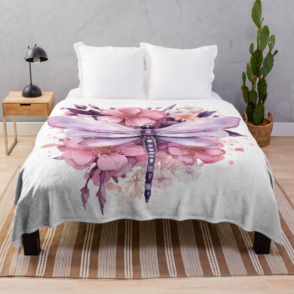 Item preview, Magical Mystical Colorful Watercolor Floral Boho Dragonfly designed and sold by artfulbitsbyk.