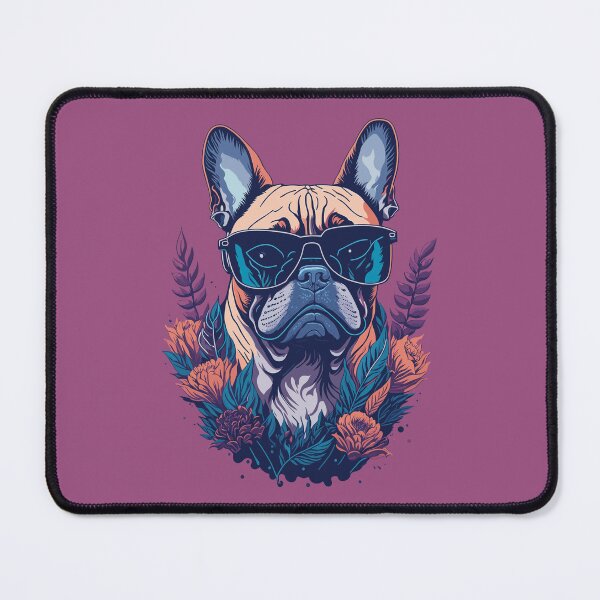 Item preview, French Bulldog wearing Shades - Flower Splash designed and sold by faunathreads.
