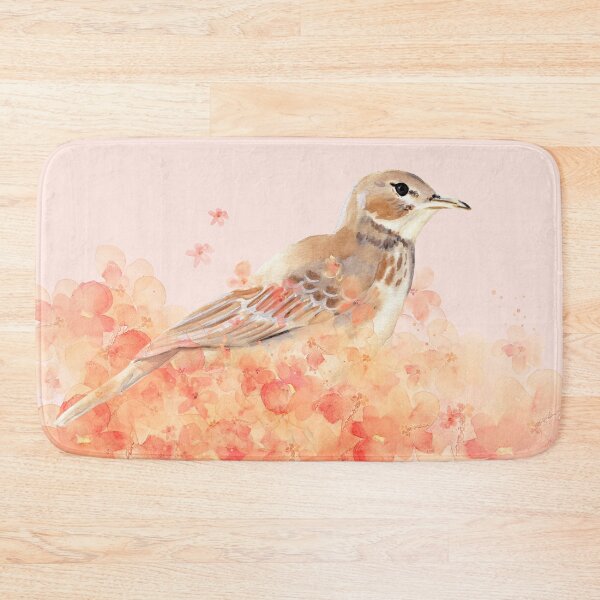 Item preview, Watercolor Lark and Pink Flower Cloud designed and sold by Coffee Lifestyle.