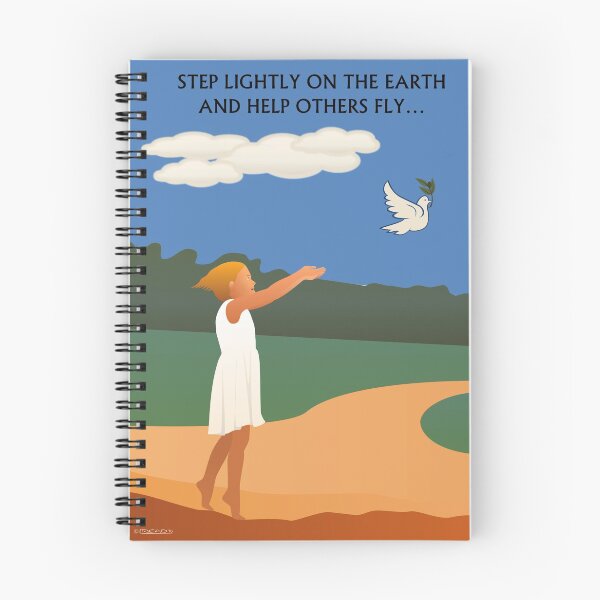 Item preview, Step lightly on the earth... and help others fly designed and sold by FunkilyMade.