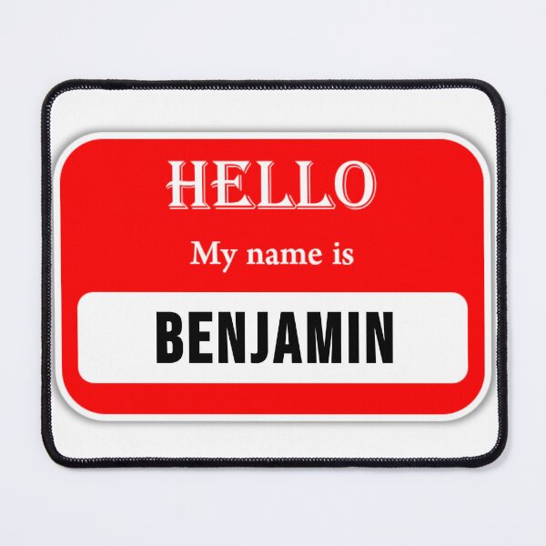 Item preview, POD name tag Benjamin designed and sold by JonathanP514.