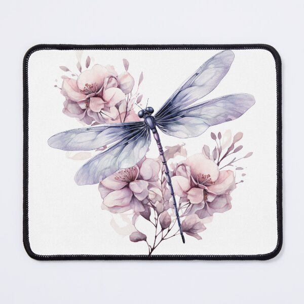 Item preview, Magical Mystical Colorful Watercolor Floral Boho Dragonfly designed and sold by artfulbitsbyk.