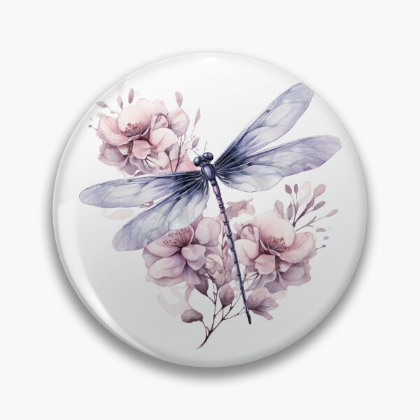 Item preview, Magical Mystical Colorful Watercolor Floral Boho Dragonfly designed and sold by artfulbitsbyk.