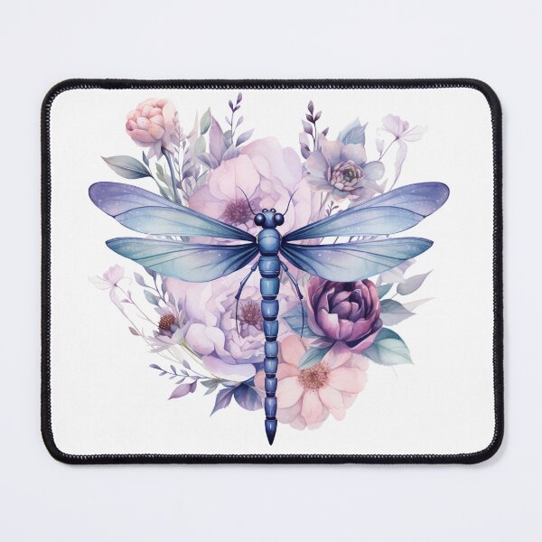 Item preview, Magical Mystical Colorful Watercolor Floral Boho Dragonfly designed and sold by artfulbitsbyk.
