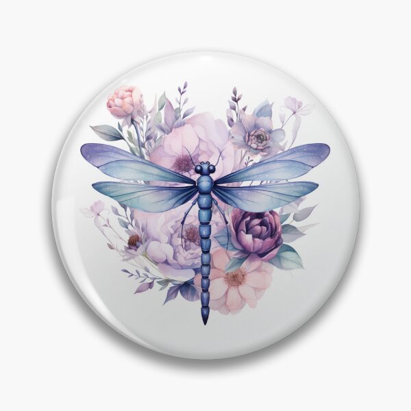 Item preview, Magical Mystical Colorful Watercolor Floral Boho Dragonfly designed and sold by artfulbitsbyk.