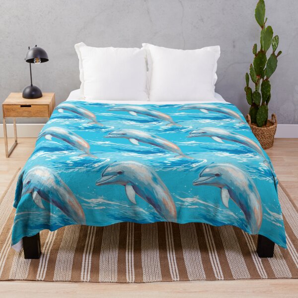 Item preview, Dolphin with Blue Background , Forest, Animal, Pet, Wildlife, Seamless,Pattern, Cute, Sealife, Sand designed and sold by puppynpaw.