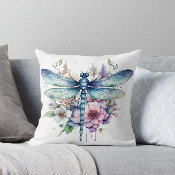 Item preview, Magical Mystical Colorful Watercolor Floral Boho Dragonfly designed and sold by artfulbitsbyk.
