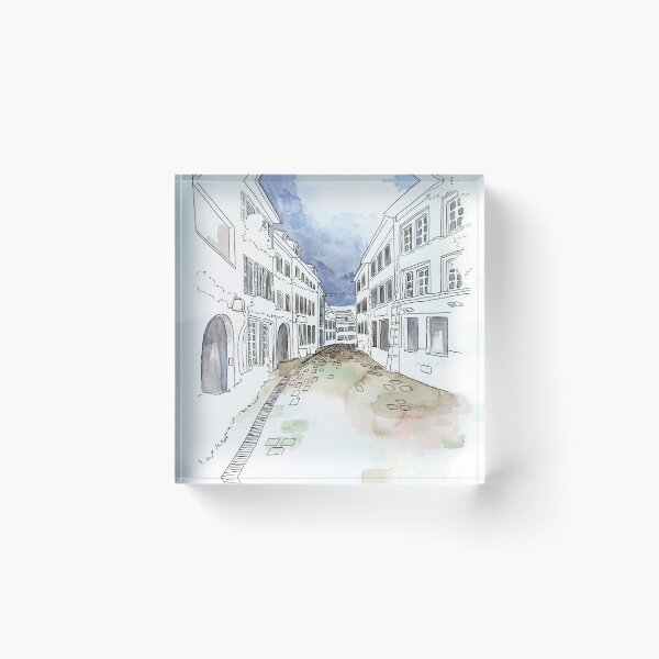 Artikelvorschau, Urban Sketching Aquarell Illustration entworfen und verkauft von BeetleIllus.