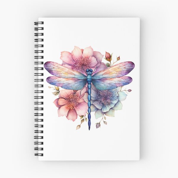 Item preview, Magical Mystical Colorful Watercolor Floral Boho Dragonfly designed and sold by artfulbitsbyk.