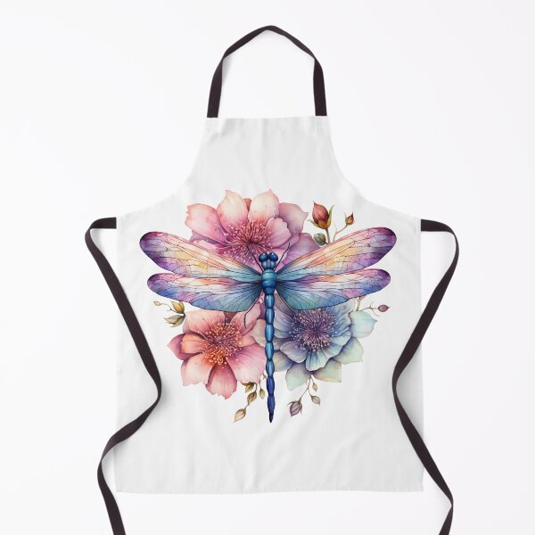 Artikelvorschau, Magische mystische bunte Aquarell Blumen Boho Libelle entworfen und verkauft von artfulbitsbyk.
