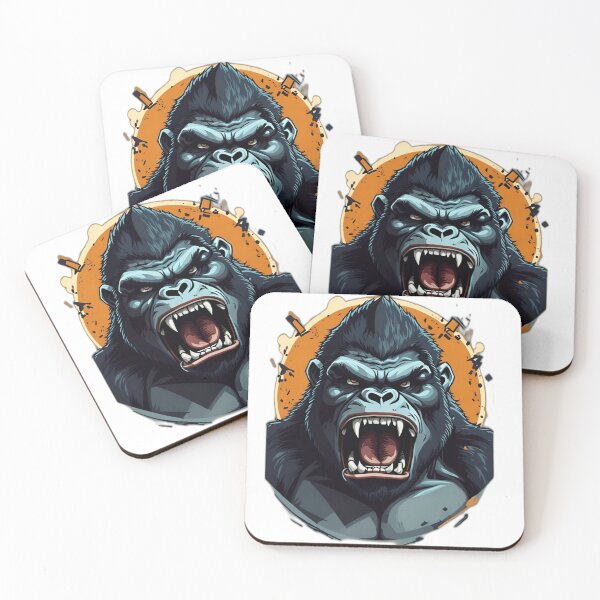 Item preview, Gorilla Sticker - Expressive and Powerful Ape Designs designed and sold by artblocksai.
