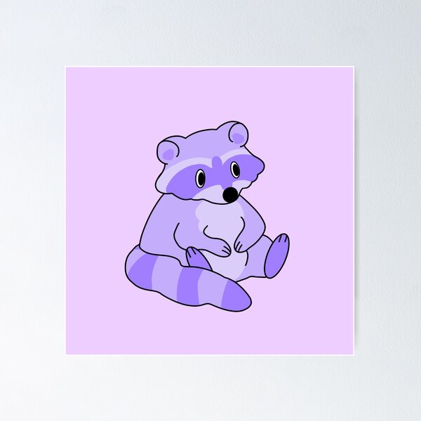 Item preview, Silly Derpy Purple Raccoon designed and sold by RoeHasArt.