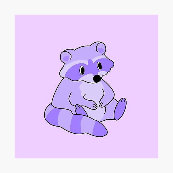 Item preview, Silly Derpy Purple Raccoon designed and sold by RoeHasArt.