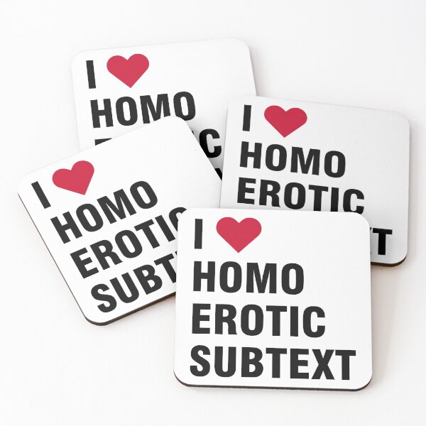 Item preview, I Heart Homoerotic Subtext (Square) designed and sold by inthegrass11.