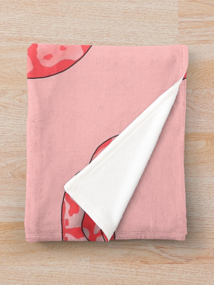 Thumbnail 3 of 6, Throw Blanket, Silly Derpy Red Ball Python designed and sold by RoeHasArt.