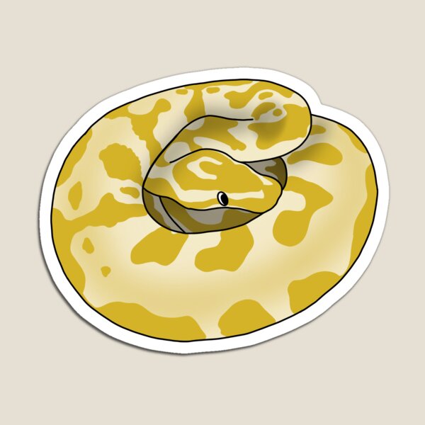 Item preview, Silly Derpy Yellow Ball Python designed and sold by RoeHasArt.