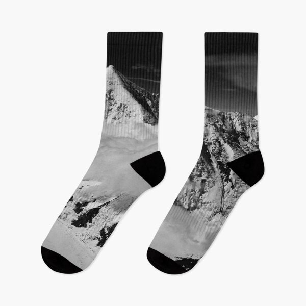 Item preview, A landscape view of Alaska snowy alpine scene landscape black and white photographic print / photography designed and sold by Jéanpaul  Ferro.