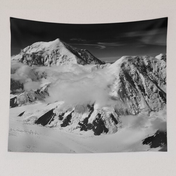 Item preview, A landscape view of Alaska snowy alpine scene landscape black and white photographic print / photography designed and sold by Jéanpaul  Ferro.
