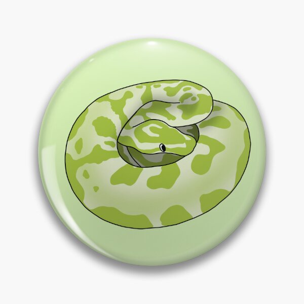 Item preview, Silly Derpy Green Ball Python designed and sold by RoeHasArt.