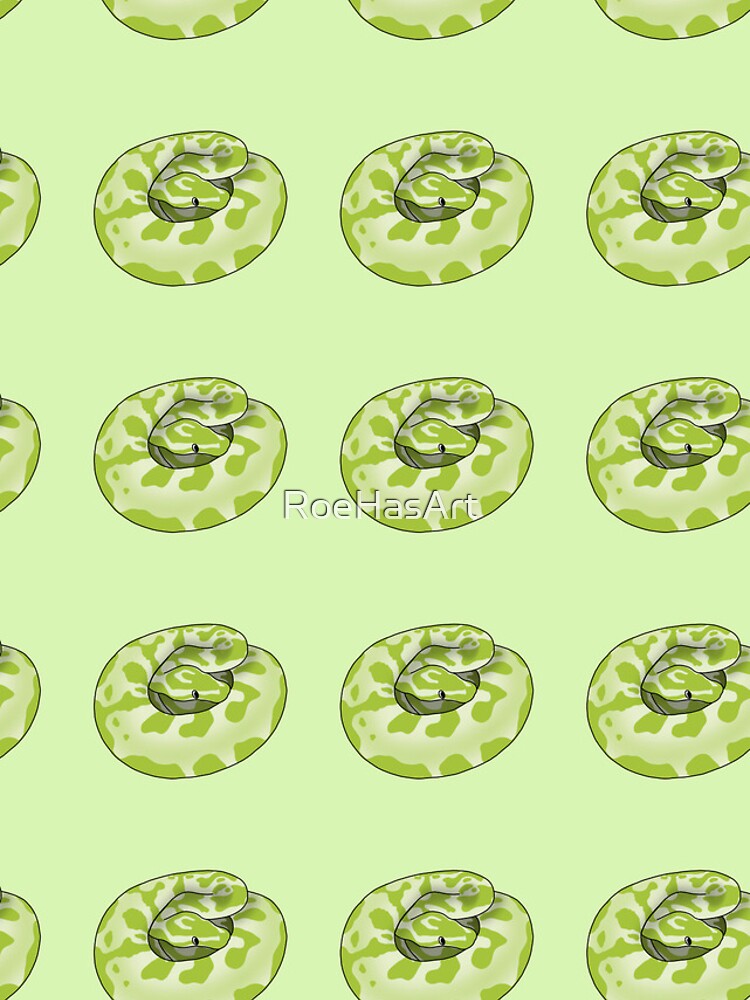 Thumbnail 5 of 5, iPhone Case, Silly Derpy Green Ball Python designed and sold by RoeHasArt.