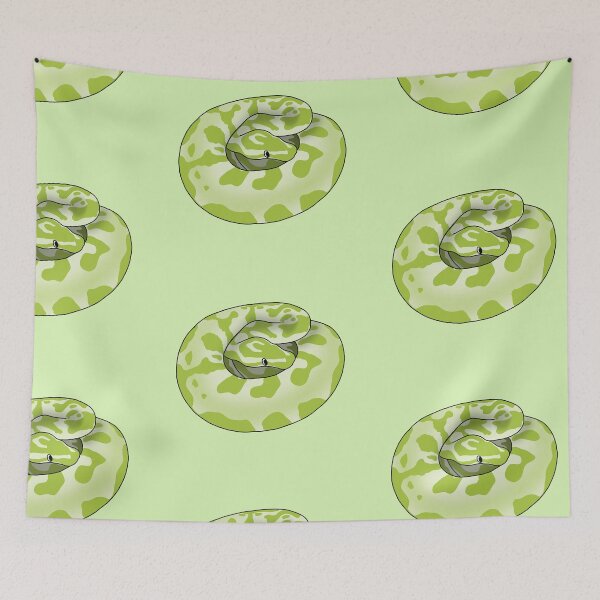 Item preview, Silly Derpy Green Ball Python designed and sold by RoeHasArt.