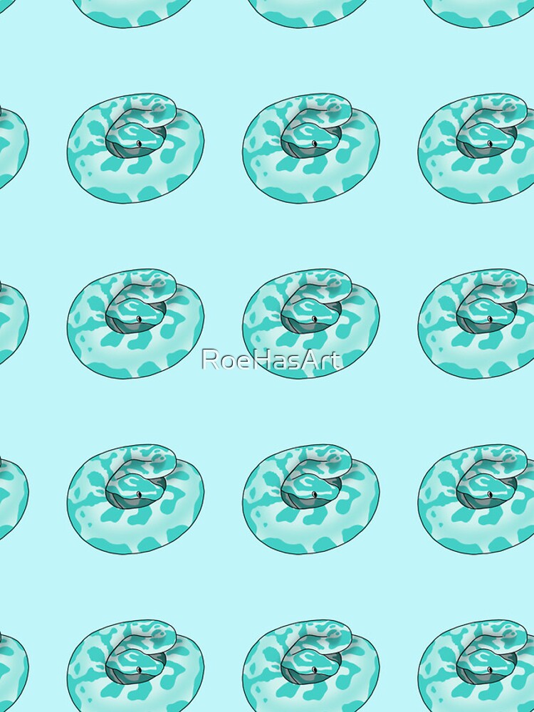 Thumbnail 4 of 4, iPhone Case, Silly Derpy Blue Ball Python designed and sold by RoeHasArt.