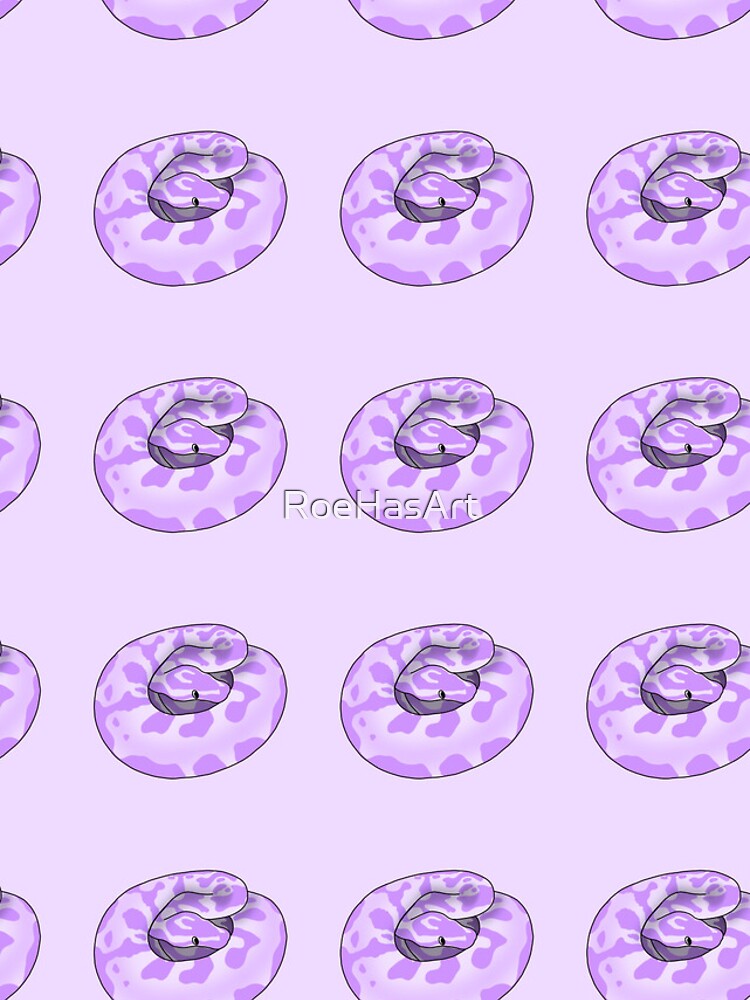 Thumbnail 4 of 4, iPhone Case, Silly Derpy Purple Ball Python designed and sold by RoeHasArt.