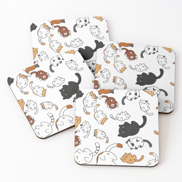 Item preview, pattern of cute cats designed and sold by DixieArtFinds.