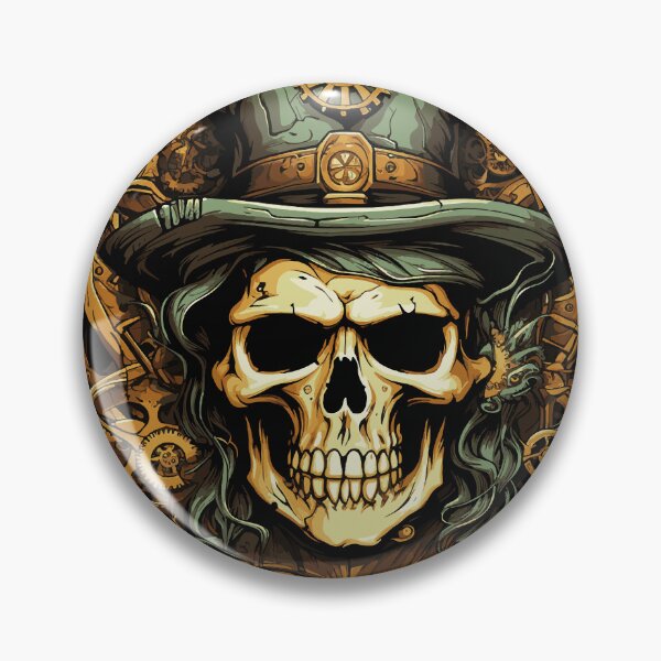 Item preview, Steampunk zombie skull designed and sold by drizzd.