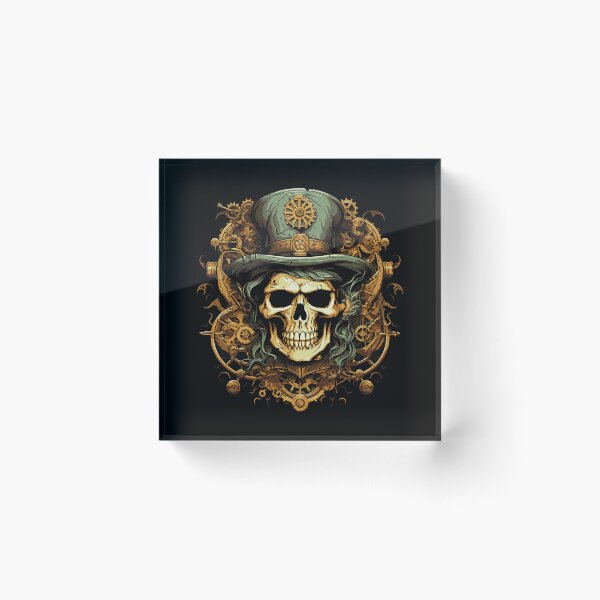 Item preview, Steampunk zombie skull designed and sold by drizzd.