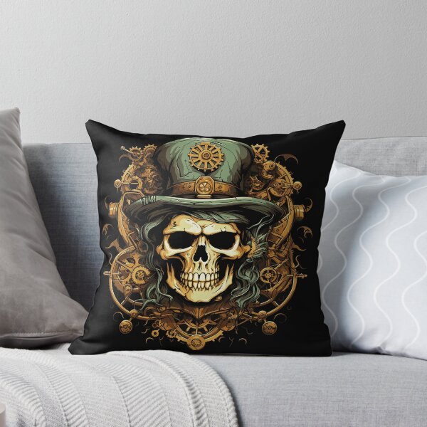 Item preview, Steampunk zombie skull designed and sold by drizzd.