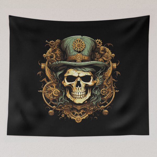 Item preview, Steampunk zombie skull designed and sold by drizzd.