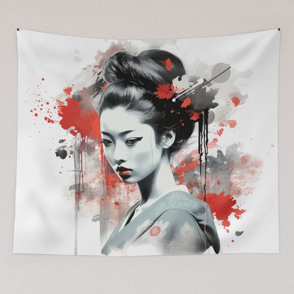 Aperçu de l'œuvre Éphémère Maiko Élégance Abstraite créée et vendue par Rebel-Zone.